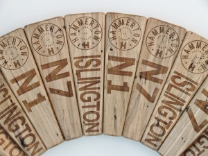 wooden beer tap handles