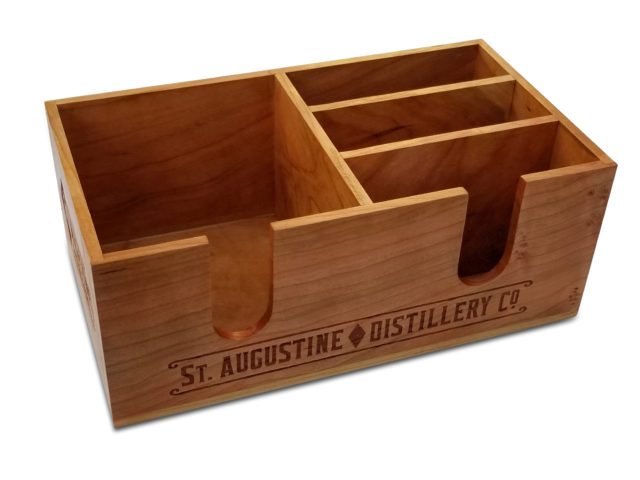 Custom napkin holders – St. Augustine Distillery